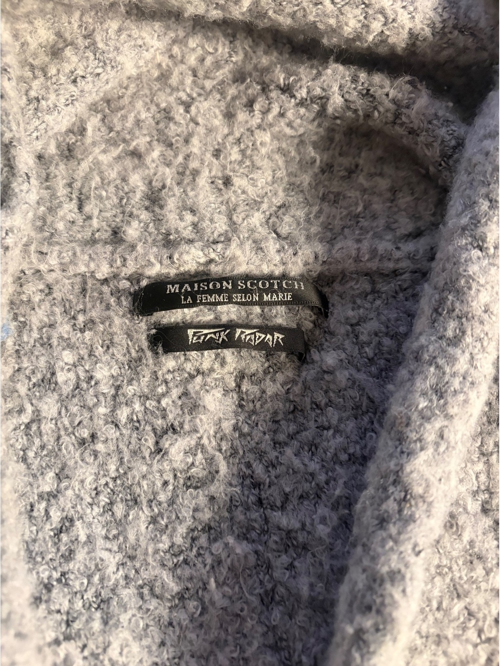 Maison Scotch La Femme Selon Marie Gray Textured Cardigan
